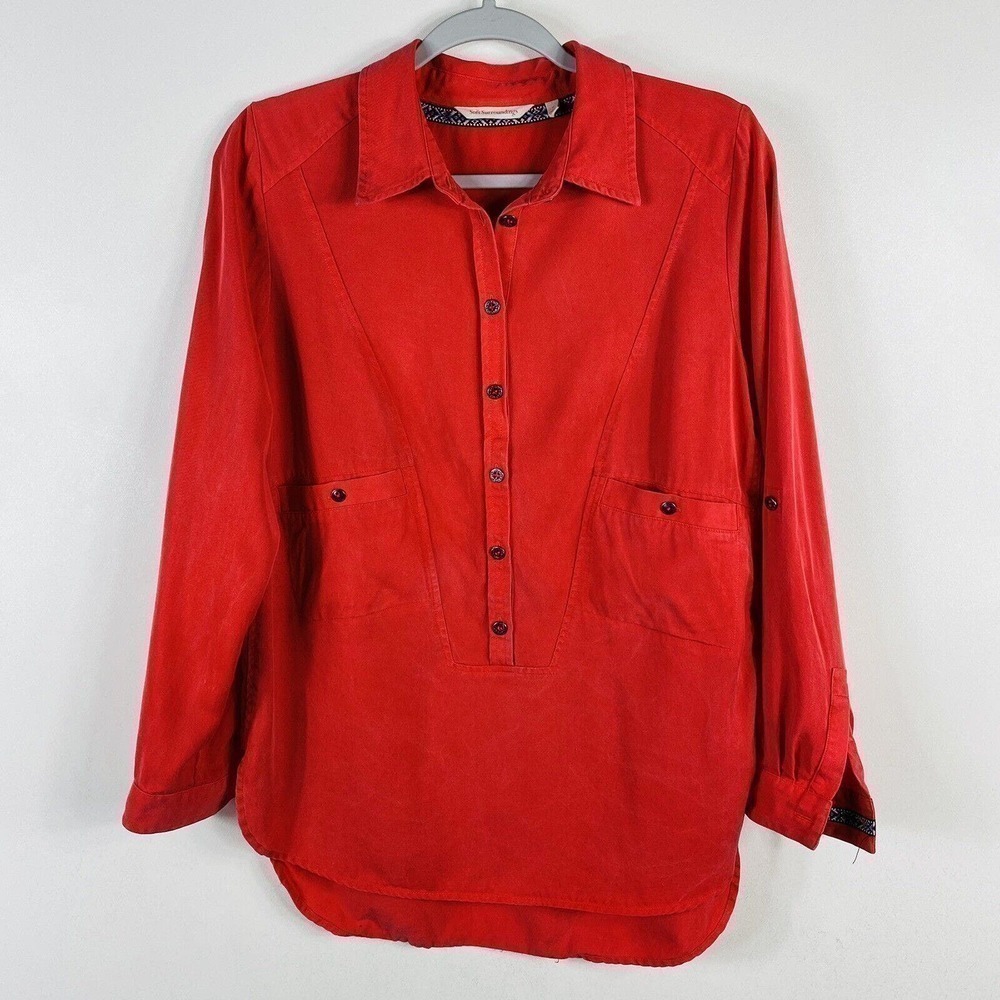 Soft Surroundings Size Small Coral Takara Tencel Pullover Top